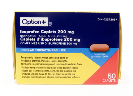 Option+ Ibuprofen 200 mg | 50 Caplets