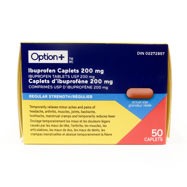 Option+ Ibuprofen 200 mg | 50 Caplets