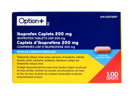 Option+ Ibuprofen Caplets 200 mg | 100 Caplets