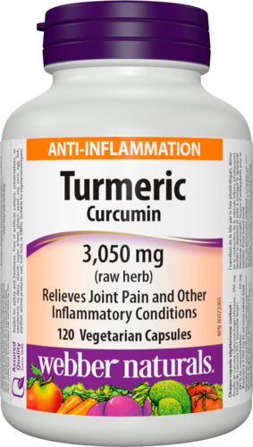 Webber Naturals - Turmeric Curcumin (Raw Herb) 3050 mg | 120 Vegetarian Capsules