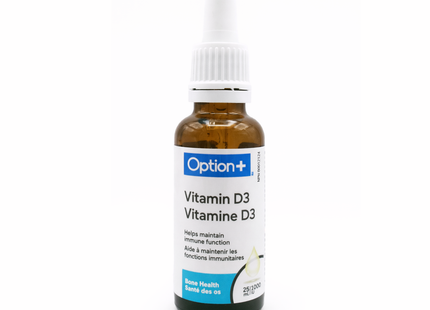 Option+ Vitamin D3 Liquid 1000IU | 25 mL