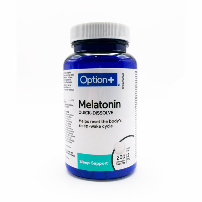 Option+ Quick Dissolve Melatonin | 3mg X 200 Sublingual Tablets