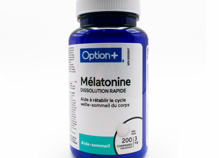 Option+ Quick Dissolve Melatonin | 3mg X 200 Sublingual Tablets