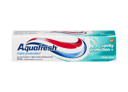 Aquafresh - Triple Cavity Protection+ Fluoride Toothpaste - Fresh Mint | 90 ml