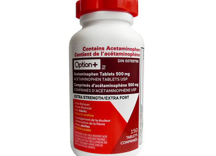 OPTION+ ACET TB 500MG 150