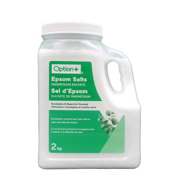 Sels d'Epsom Option+, eucalyptus et menthe verte | 2 kg
