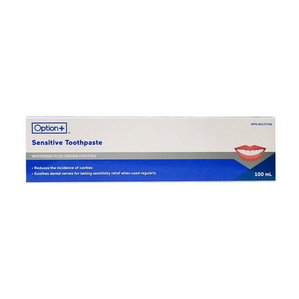 Option+ Dentifrice Sensitive Blanchissant et Anti-tartre | 100 ml