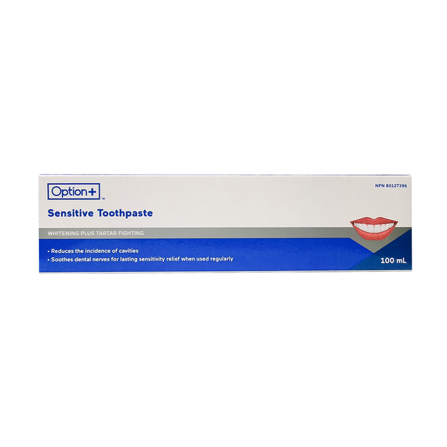 Option+ Dentifrice Sensitive Blanchissant et Anti-tartre | 100 ml