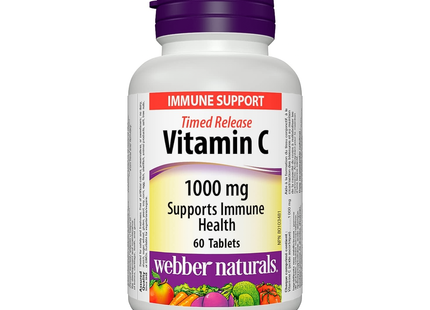Webber Naturals - Vitamine C à libération prolongée 1000 mg | 60 comprimés
