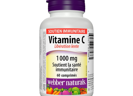Webber Naturals - Vitamine C à libération prolongée 1000 mg | 60 comprimés