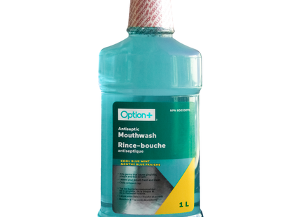 Option+ Antiseptic Mouthwash, Cool Blue Mint | 1L