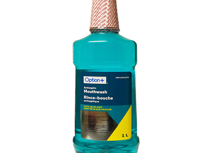 Option+ Antiseptic Mouthwash, Cool Blue Mint | 1L