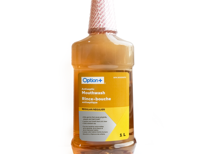 Option+ Antiseptic Mouthwash, Regular | 1 L