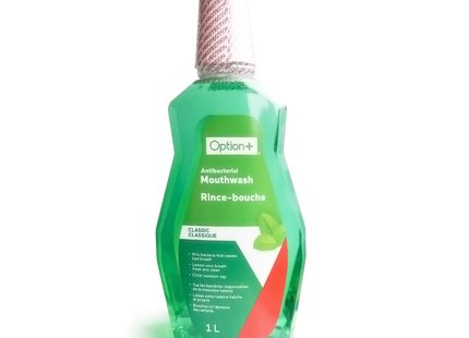 Option+ Antibacterial Mouthwash, Classic | 1 L