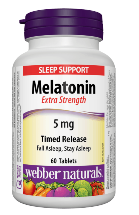 Webber Naturals Mélatonine Extra Forte 5 mg à Libération Temporisée | 60 comprimés