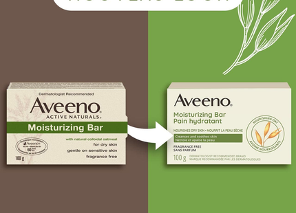 Aveeno - Moisturizing Bar with Nourishing Oat for Dry Skin | 100 g