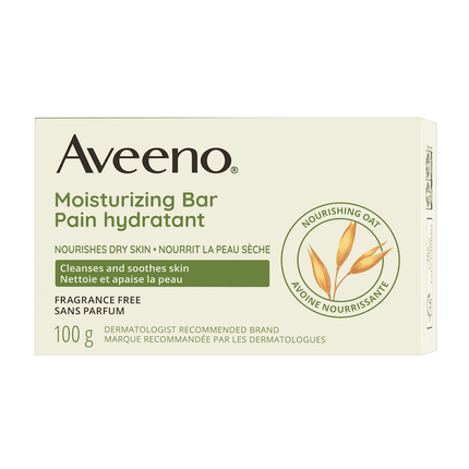 Aveeno - Barre hydratante à l'avoine nourrissante pour peau sèche | 100g