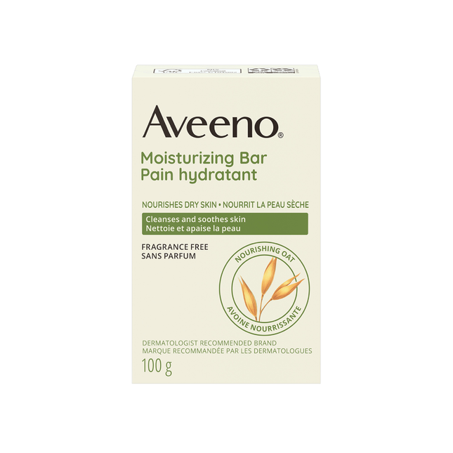 Aveeno - Barre hydratante à l'avoine nourrissante pour peau sèche | 100g