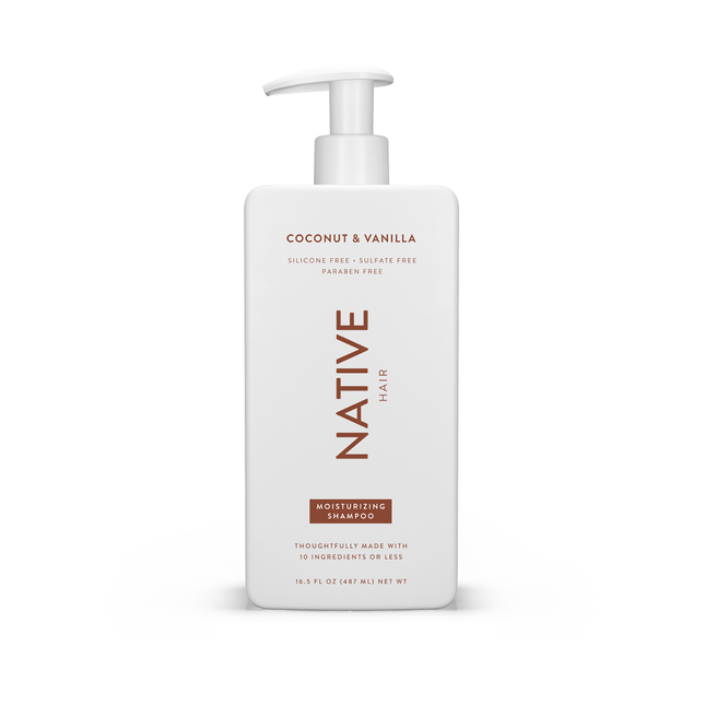 NATIVE - Shampoing hydratant pour les cheveux, noix de coco et vanille | 487 ml