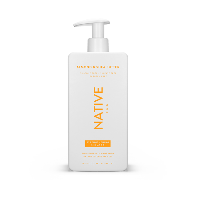 NATIVE - Shampoing fortifiant pour cheveux, amande et beurre de karité | 487 ml