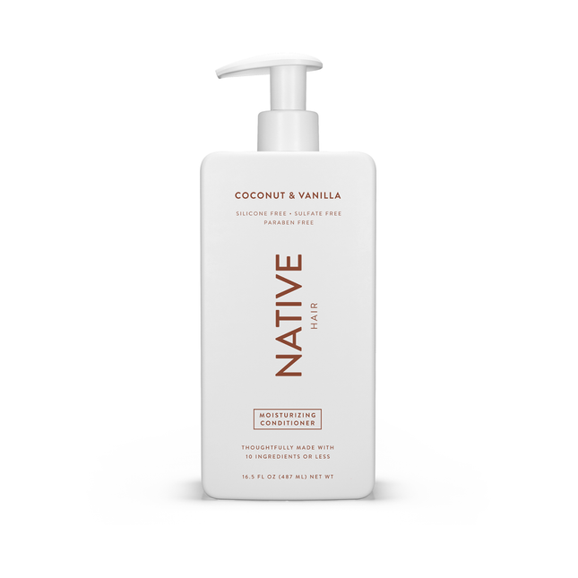 NATIVE - Après-shampoing hydratant pour cheveux, noix de coco et vanille | 487 ml