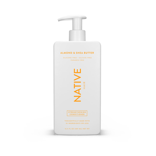 NATIVE - Après-shampoing fortifiant pour cheveux, beurre d'amande et de karité | 487 ml