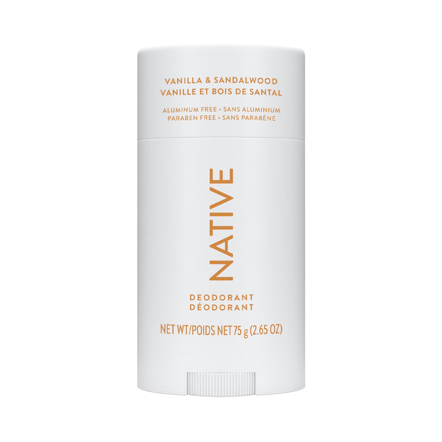 NATIVE - Aluminum Free Deodorant, Vanilla & Sandalwood | 75 g