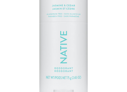 NATIVE - Aluminum Free Deodorant, Jasmine & Cedar | 75 g