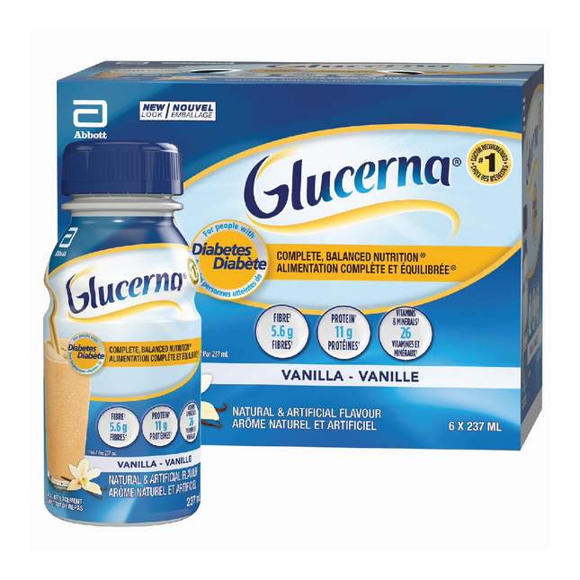 Glucerna - Meal Replacement Shake For Diabetes, Vanilla | 6X237ML