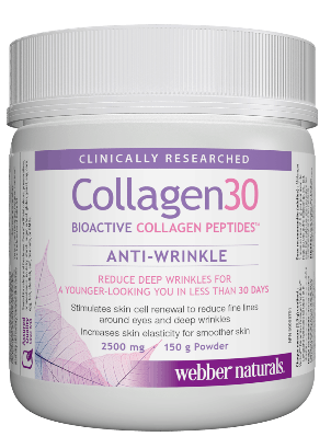 Webber Naturals Collagen 30 peptides de collagène bioactifs – Anti-rides | 150g