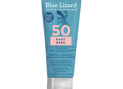 Blue Lizard - Crème solaire minérale pour bébé FPS 50 | 89 ml