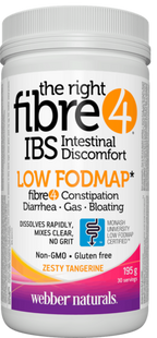 Webber Naturals Fiber 4 for Intestinal Discomfort - Zesty Tangerine | 195 g
