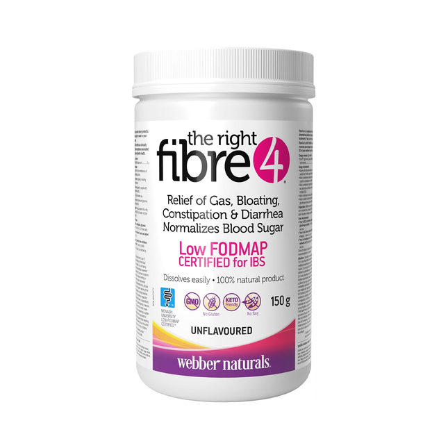 Webber Naturals Fibre 4 pour l'inconfort intestinal - Sans saveur | 150g