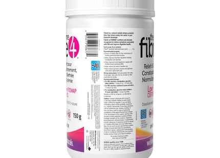 Webber Naturals Fibre 4 pour l'inconfort intestinal - Sans saveur | 150g