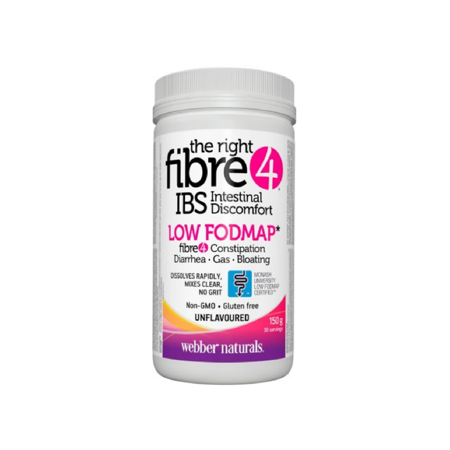 Webber Naturals Fibre 4 pour l'inconfort intestinal - Sans saveur | 150g