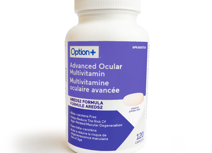 Option+ Advanced Ocular Multivitamin, AREDS2 Formula | 120 Caplets