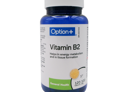 Option+ Vitamin B2 100 mg | 120 Tablets