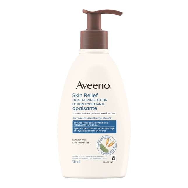 Aveeno - Lotion hydratante pour soulager la peau - Menthol rafraîchissant | 354 ml