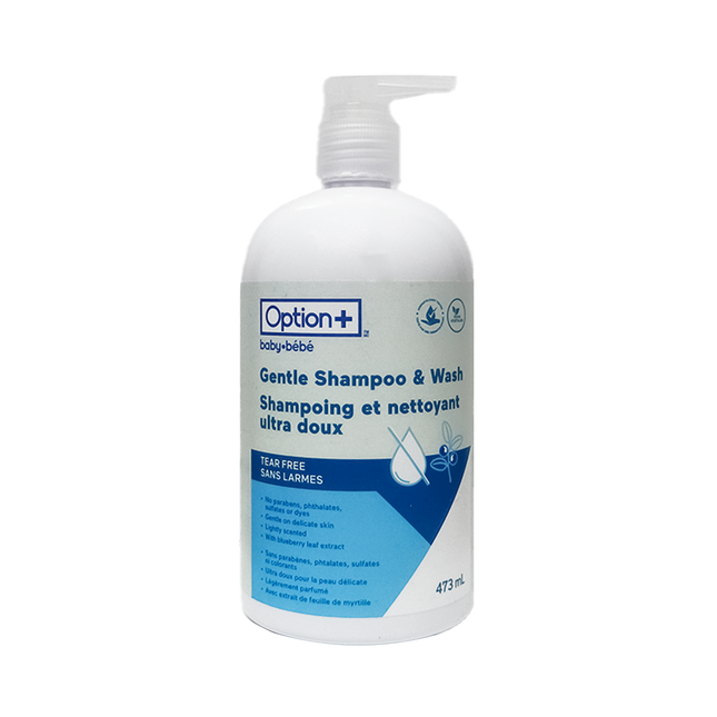 Option+ Shampoing et nettoyant doux, sans larmes | 473 ml