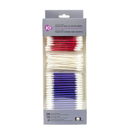 Kit - Assorted Pack Of Cotton Swabs | 385 Cotton Swabs
