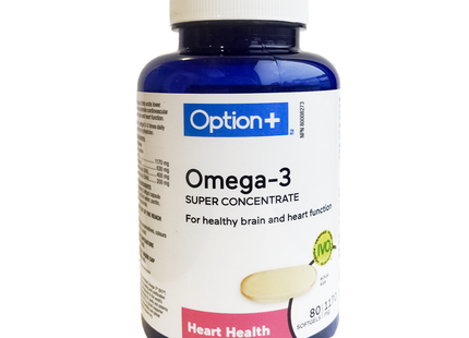 Option+ Omega-3 Super Concentrate 1170mg | 80 Softgels