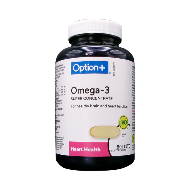 Option+ Super Concentré Oméga-3 1170 mg | 80 capsules molles