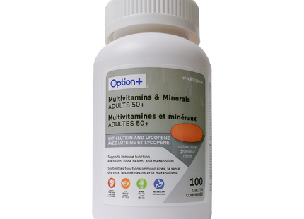 Option+ Multivitamins & Minerals Adults 50+ | 100 Tablets