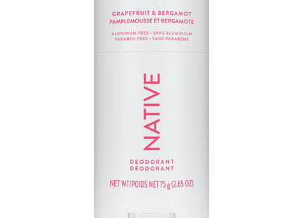 NATIVE - Aluminum Free Deodorant, Grapefruit & Bergamot | 75 g