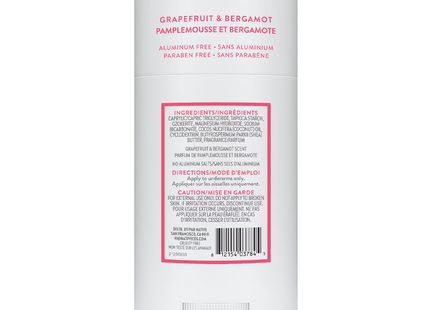 NATIVE - Aluminum Free Deodorant, Grapefruit & Bergamot | 75 g