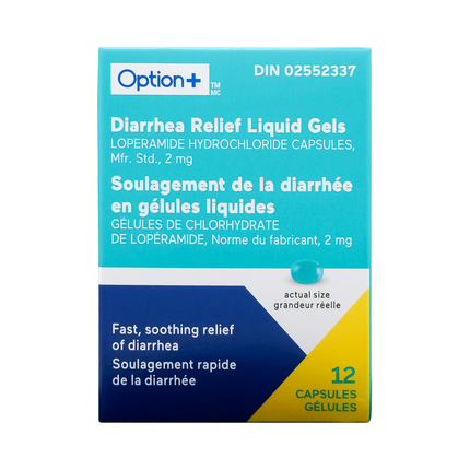 Option+ Gélules liquides anti-diarrhée | 12 capsules