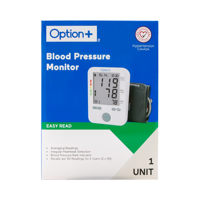 Option+ Easy Read Blood Pressure Monitor | 1 Unit