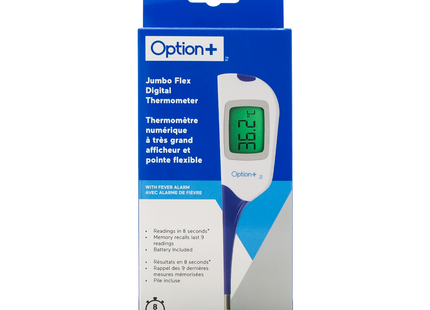 Thermomètre numérique Jumbo Flex Option+ avec alarme de fièvre