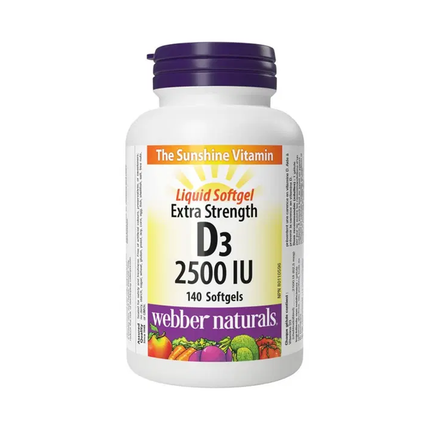 Webber Naturals - D3 extra fort 2500 UI | 180 gélules
