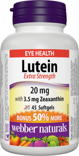 Webber Naturals - Lutein 20mg With 3.5mg Zeaxanthin | 45 Softgels